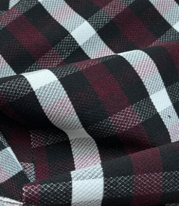 Poly Viscose Elastane Check Multicolor Printed Fabric