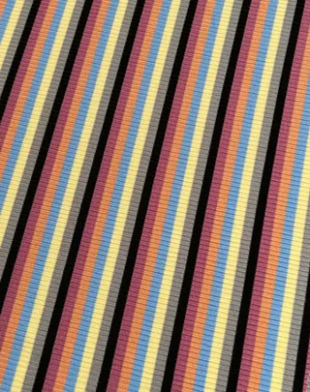 Premium Quality Multicolour Striped Ribbed Knit Polyester Spandex Stretch Apparel Fabric 145-150cm Wide By The Metre Multi Coloured Ticking Stripes Fabric